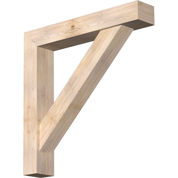 Ekena Millwork Traditional Block Smooth Bracket w/ Offset Brace, Douglas Fir, 7 1/2"W x 44"D x 44"H BKT0806X44X44TRA05SDF - main